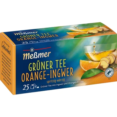 Meßmer Tee 100279 Grüner Tee Orange-Ingwer 25 Btl./Pack. Meßmer Tee 100279 Grüner Tee Orange-Ingwer 25 Btl./Pack.