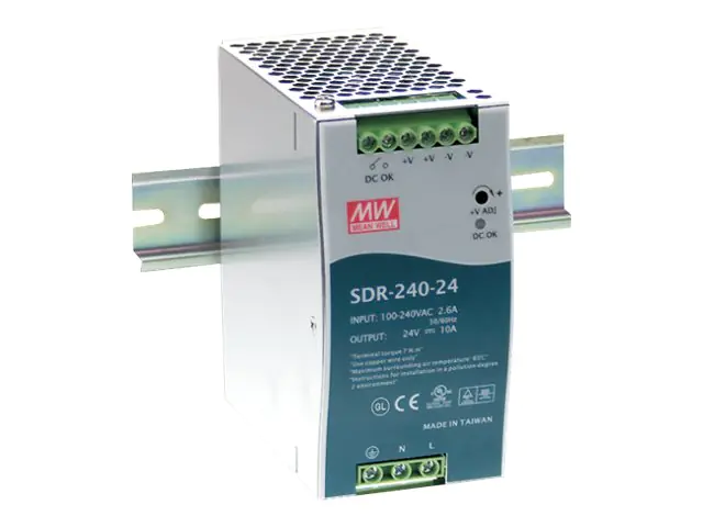 Mean Well SDR-240 series SDR-240-48 - Netzteil (DIN-Schienenmontage möglich) - Wechselstrom 115/230 V - 240 Watt - aktive PFC