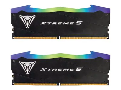 Patriot Viper Xtreme 5 RGB - DDR5 - Kit - 48 GB: 2 x 24 GB - DIMM 288-PIN - 3800 MHz / PC5-60800 - CL36 - 1.45 V - ungepuffert - on-die ECC - mattschwarz, weiß