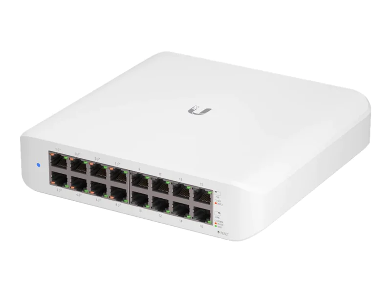 Ubiquiti UniFi Switch Lite USW-Lite-16-POE - Switch - managed - 16 x 10/100/1000 (8 PoE+) - Desktop, wandmontierbar - PoE+ (45 W) Ubiquiti UniFi Switch Lite USW-Lite-16-POE - Switch - managed - 16 x 10/100/1000 (8 PoE+) - Desktop, wandmontierbar - PoE+ (45 W)