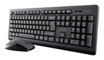 Trust Primo, Kabellos, RF Wireless, Membran Key Switch, QWERTZ, Schwarz, Maus enthalten 25432