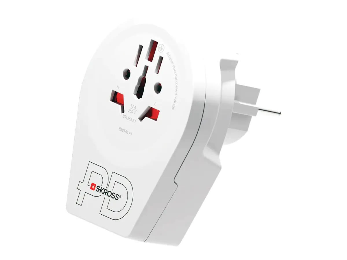 SKROSS World to Europe USB AC20PD - Adapter für Power Connector - Typ F/E (M) 1.500295-E