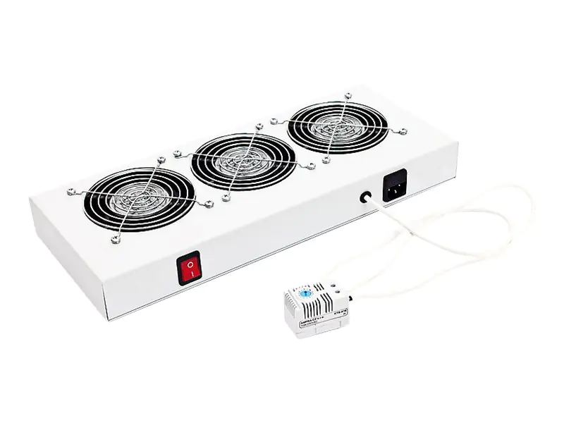 Triton - Rack-Lüftereinsatz - mit 2 Ventilatoren, Thermostat - Wechselstrom 220 V - 4U - 48.3 cm (19")