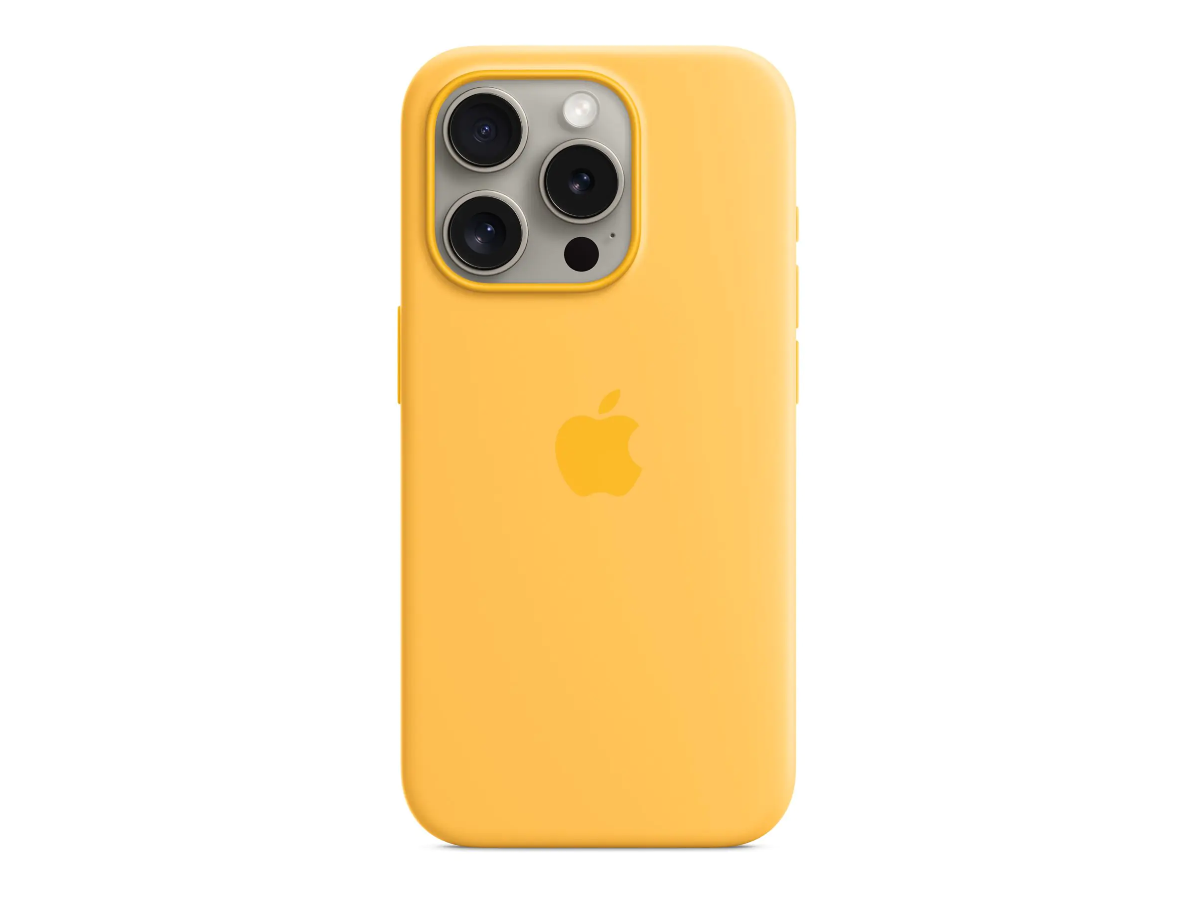 Apple - Hintere Abdeckung für Mobiltelefon - kompatibel mit MagSafe - Silikon - Sunshine - für iPhone 15 Pro