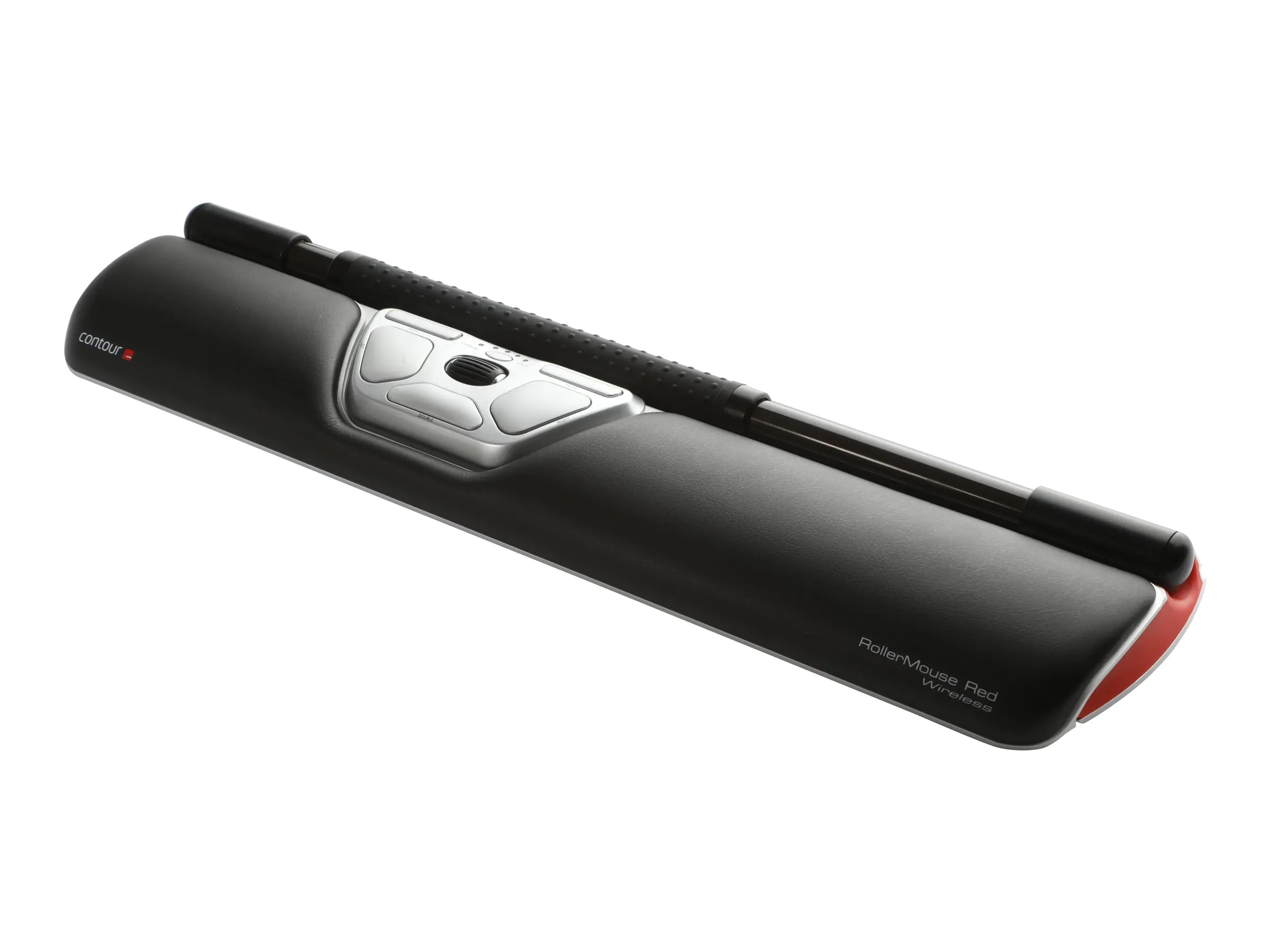 Contour RollerMouse Red Wireless - Centred mouse - ergonomisch - rechts- und linkshändig - 7 Tasten - kabellos - kabelloser Empfänger (USB) - Schwarz