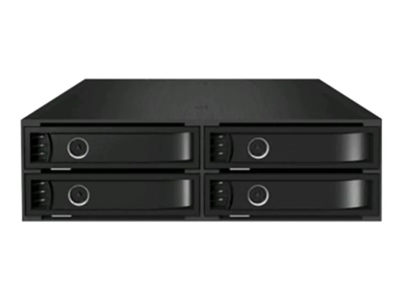 RaidSonic ICY BOX IB-2242SSK - Laufwerksschachtadapter - 5,25" bis 4 x 2,5" (13.3 cm to 4 x 6.4 cm) - Schwarz