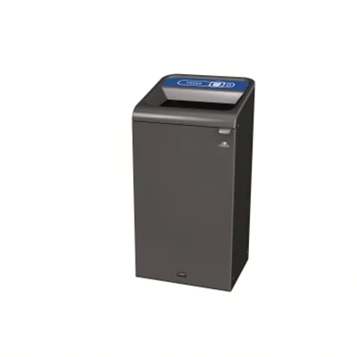 Rubbermaid Abfallsammelsystem 49,5 x 97,5 x 48,9 cm (B x H x T) 87l 1 Sortierfach Stahl, verzinkt grau/blau