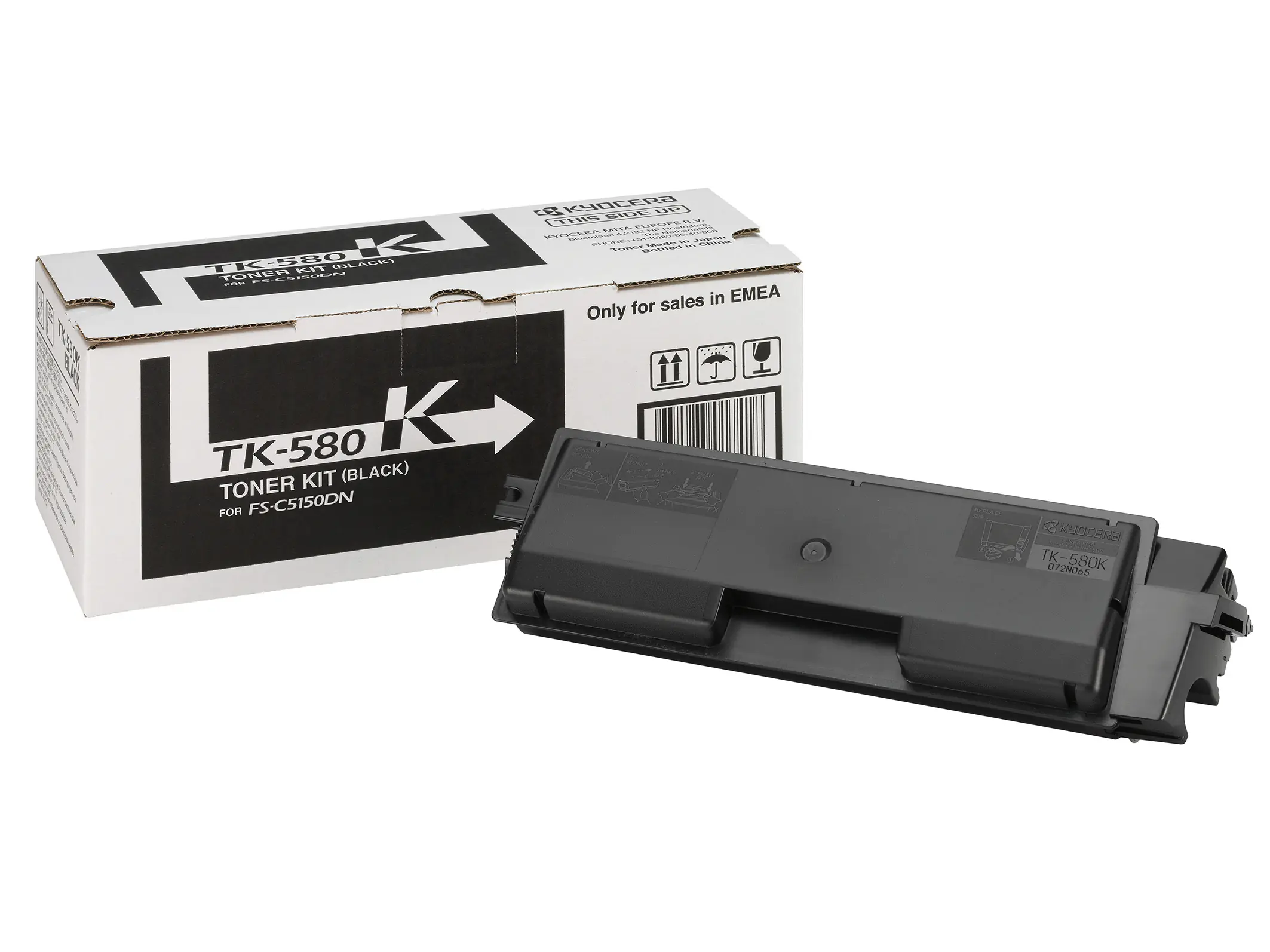 Kyocera TK 580K - Schwarz - Original - Tonerpatrone - für ECOSYS P6021cdn, P6021cdn/KL3; FS-C5150DN, C5150DN/KL3 Kyocera TK 580K - Schwarz - Original - Tonerpatrone - für ECOSYS P6021cdn, P6021cdn/KL3; FS-C5150DN, C5150DN/KL3