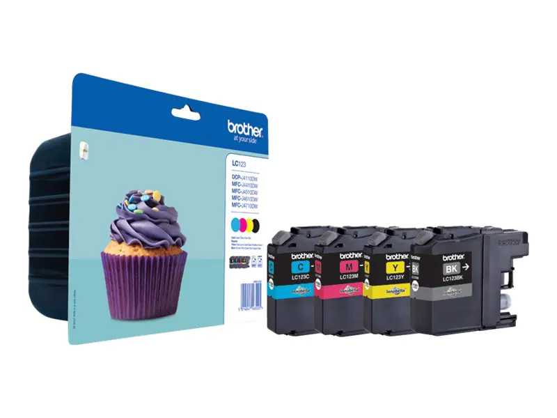 Brother LC123 - 4er-Pack - Schwarz, Gelb, Cyan, Magenta - LC123VALBP