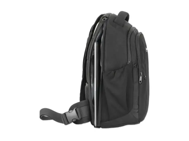 Manhattan Amsterdam - Notebook-Rucksack/-Schultertasche - Diebstahlschutz - 33.8 cm (13.3") - Schwarz