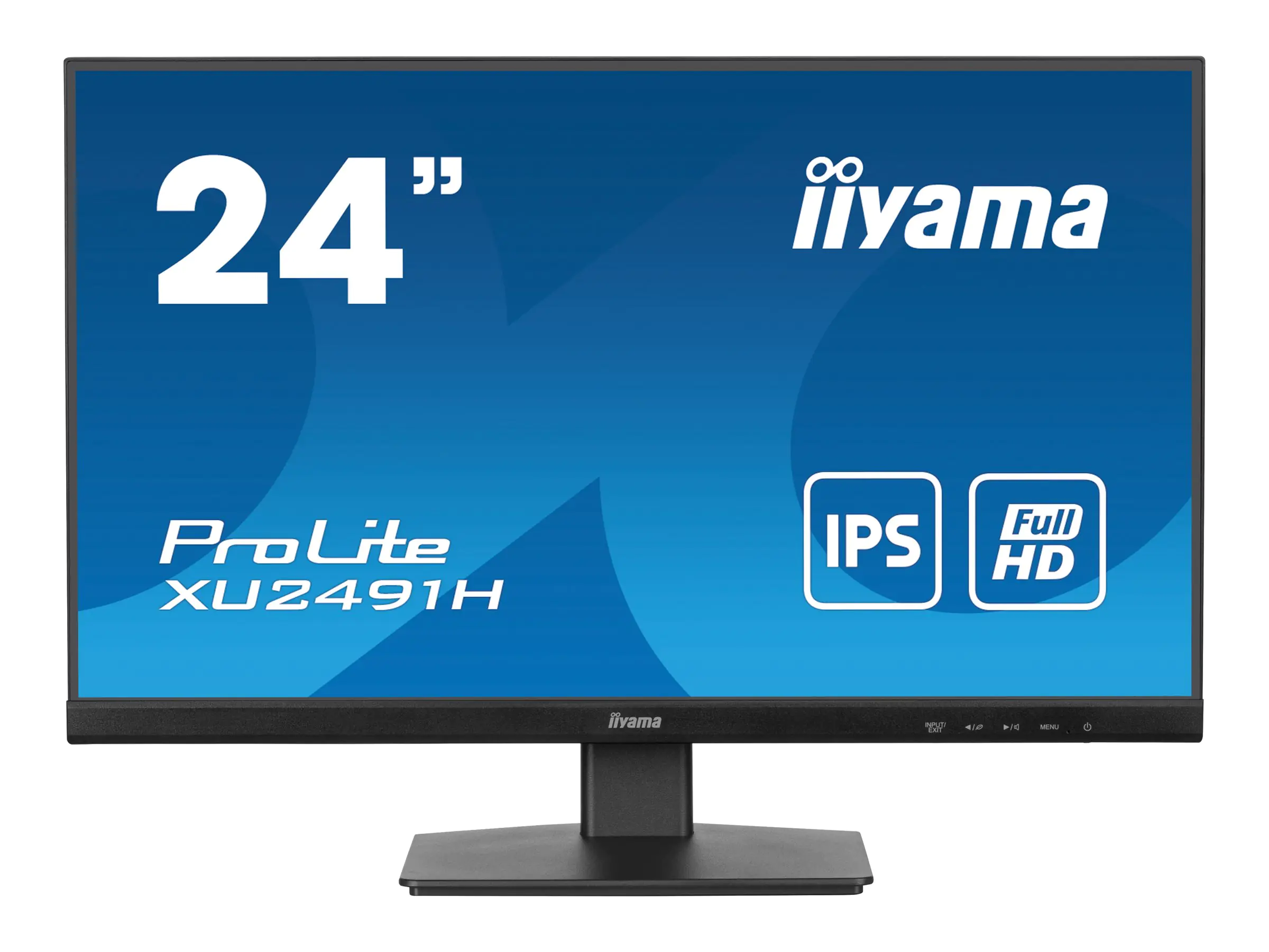 Iiyama ProLite XU2491H-B1 - LED-Monitor - 61 cm (24") (23.8" sichtbar) - 1920 x 1080 Full HD (1080p) @ 100 Hz - IPS - 300 cd/m² - 1300:1 - 0.5 ms - HDMI, DisplayPort - Schwarz, Matte