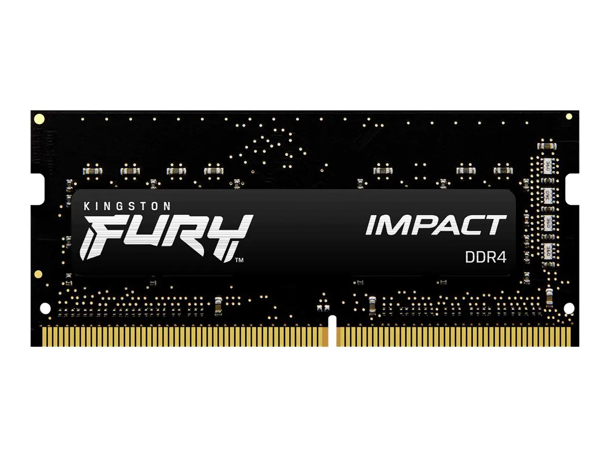 Kingston FURY Impact - DDR4 - Kit - 32 GB: 2 x 16 GB - SO DIMM 260-PIN - 2666 MHz / PC4-21300 - CL15 - 1.2 V - ungepuffert - non-ECC - Schwarz