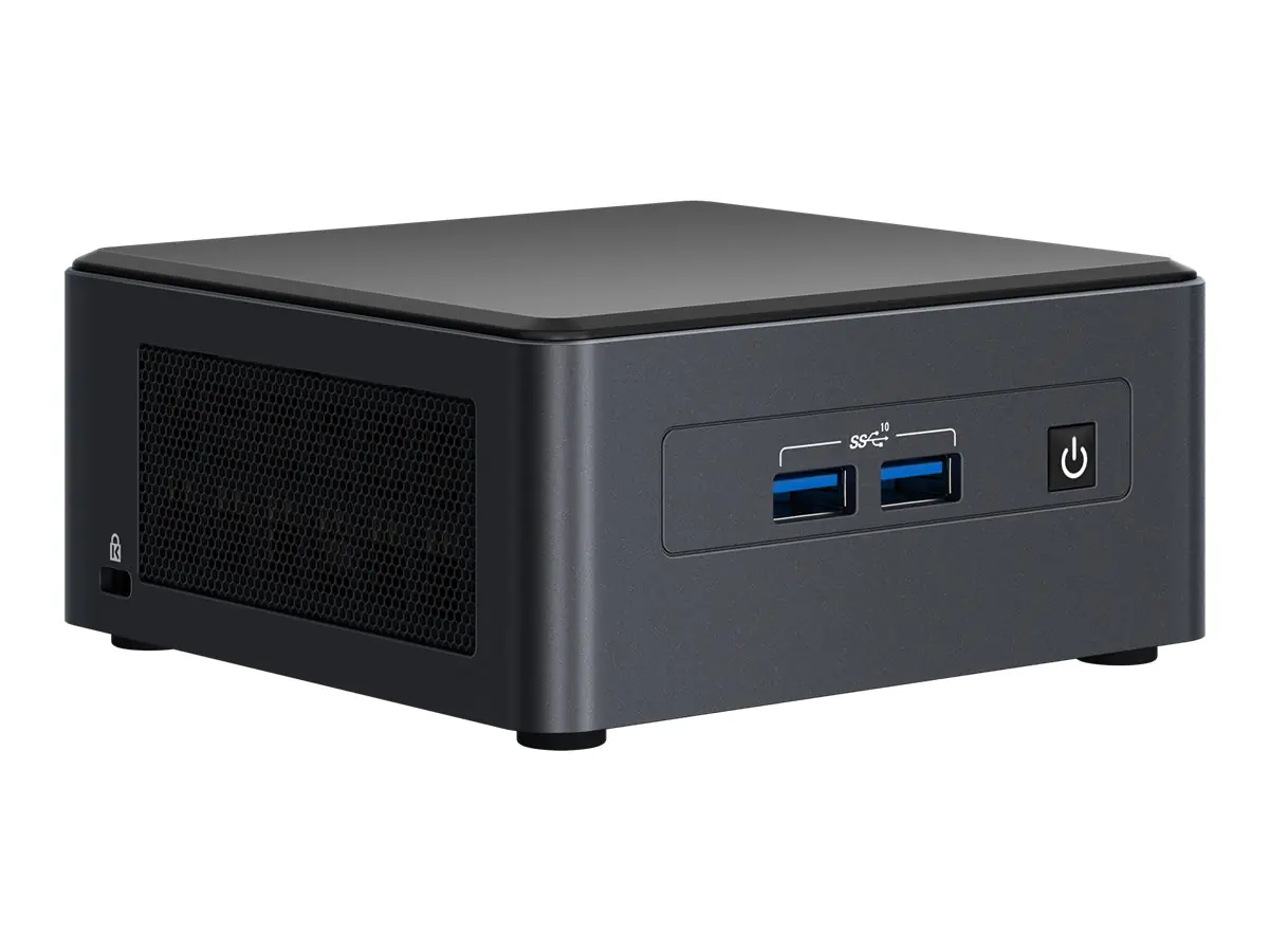 Intel Next Unit of Computing Kit 11 Pro Kit - NUC11TNHi5 - Barebone - Mini-PC - 1 x Core i5 1135G7 / 2.4 GHz - RAM 0 GB - Intel Iris Xe Grafikkarte - 1GbE, 2.5GbE, Wi-Fi 6 - WLAN: 802.11a/b/g/n/ac/ax, Bluetooth 5.1