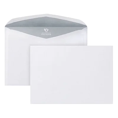POSTHORN Briefumschlag 3000 DIN C6 162 x 114 mm (B x H) ohne Fenster 75g/m² mit gummierter Klappe Papier weiß 1.000 St./Pack. POSTHORN Briefumschlag 3000 DIN C6 162 x 114 mm (B x H) ohne Fenster 75g/m² mit gummierter Klappe Papier weiß 1.000 St./Pack.