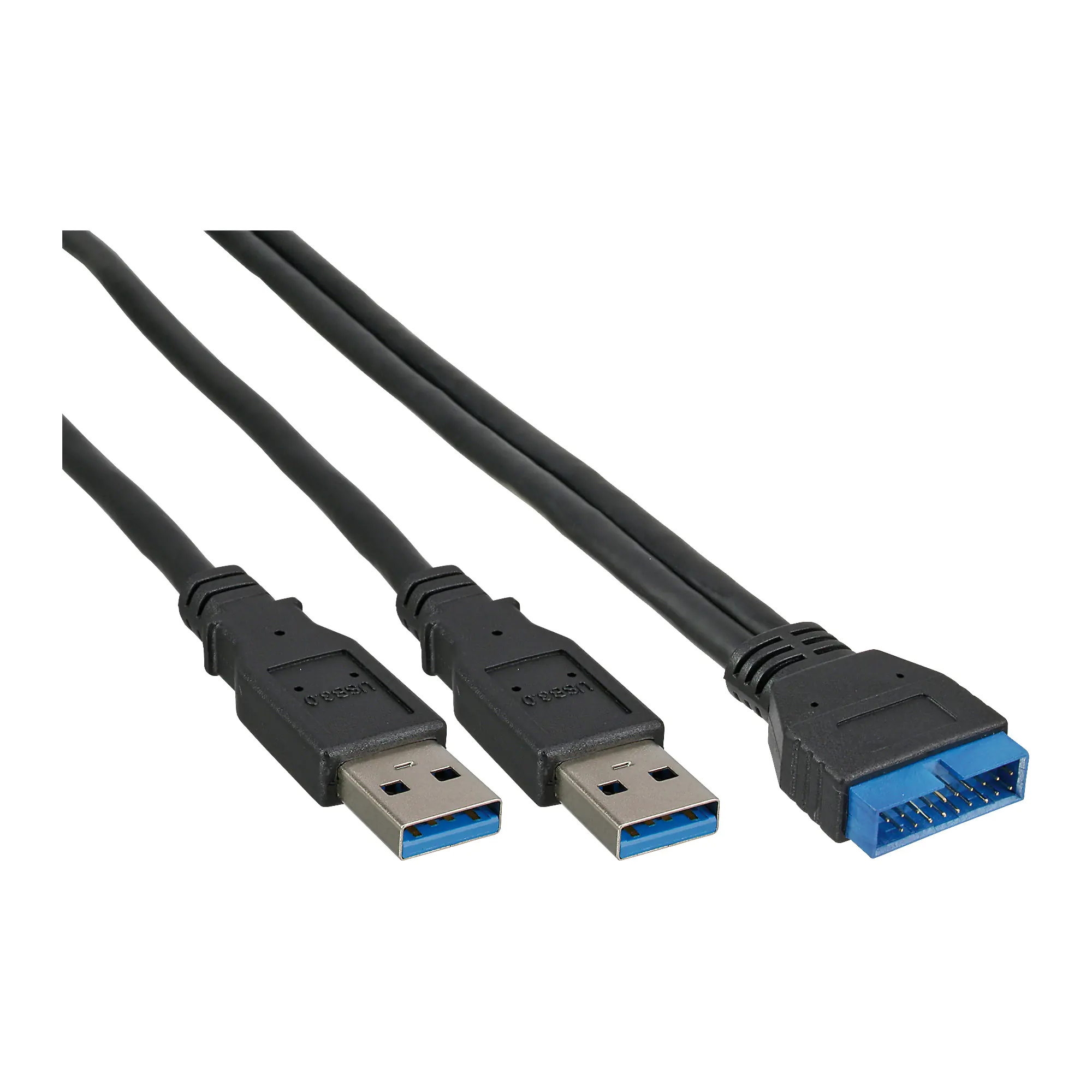InLine - USB-Kabel intern auf extern - 19-poliger USB 3.0 Kopf (W) zu USB Typ A (M) - 40 cm