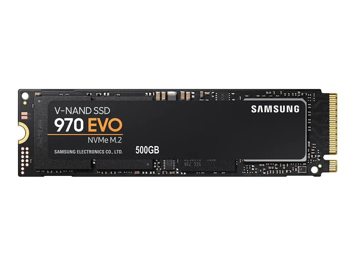 Samsung 970 EVO MZ-V7E500BW - 500 GB SSD - intern - M.2 2280 - PCI Express 3.0 x4 (NVMe) - 256-Bit-AES - TCG Opal Encryption 2.0