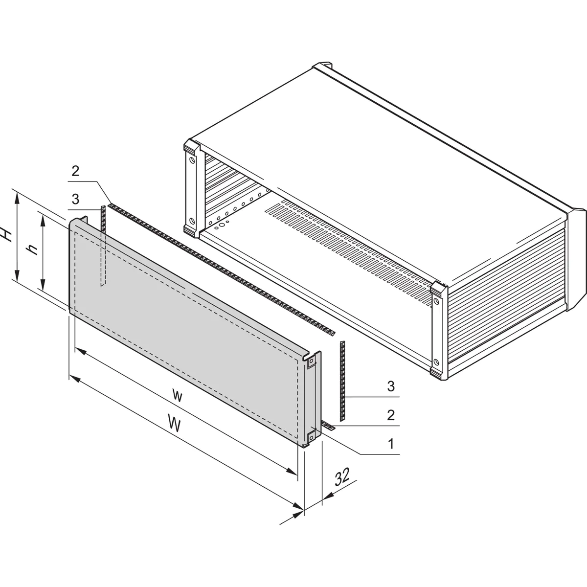 SCHROFF RUECKWAND 84TE HF - Rack-Zubehör