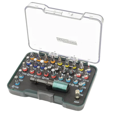 BRÜDER MANNESMANN WERKZEUGE Bit-Set 32 Teile mit Farbkodierung Chrom-Vanadium-Stahl BRÜDER MANNESMANN WERKZEUGE Bit-Set 32 Teile mit Farbkodierung Chrom-Vanadium-Stahl