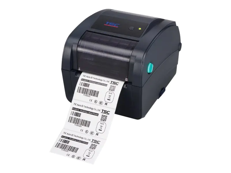 TSC TC200 - Etikettendrucker - Thermodirekt / Thermotransfer - Rolle (11,2 cm) - bis zu 152 mm/Sek. - parallel, USB 2.0, LAN, seriell - Cutter - Schwarz