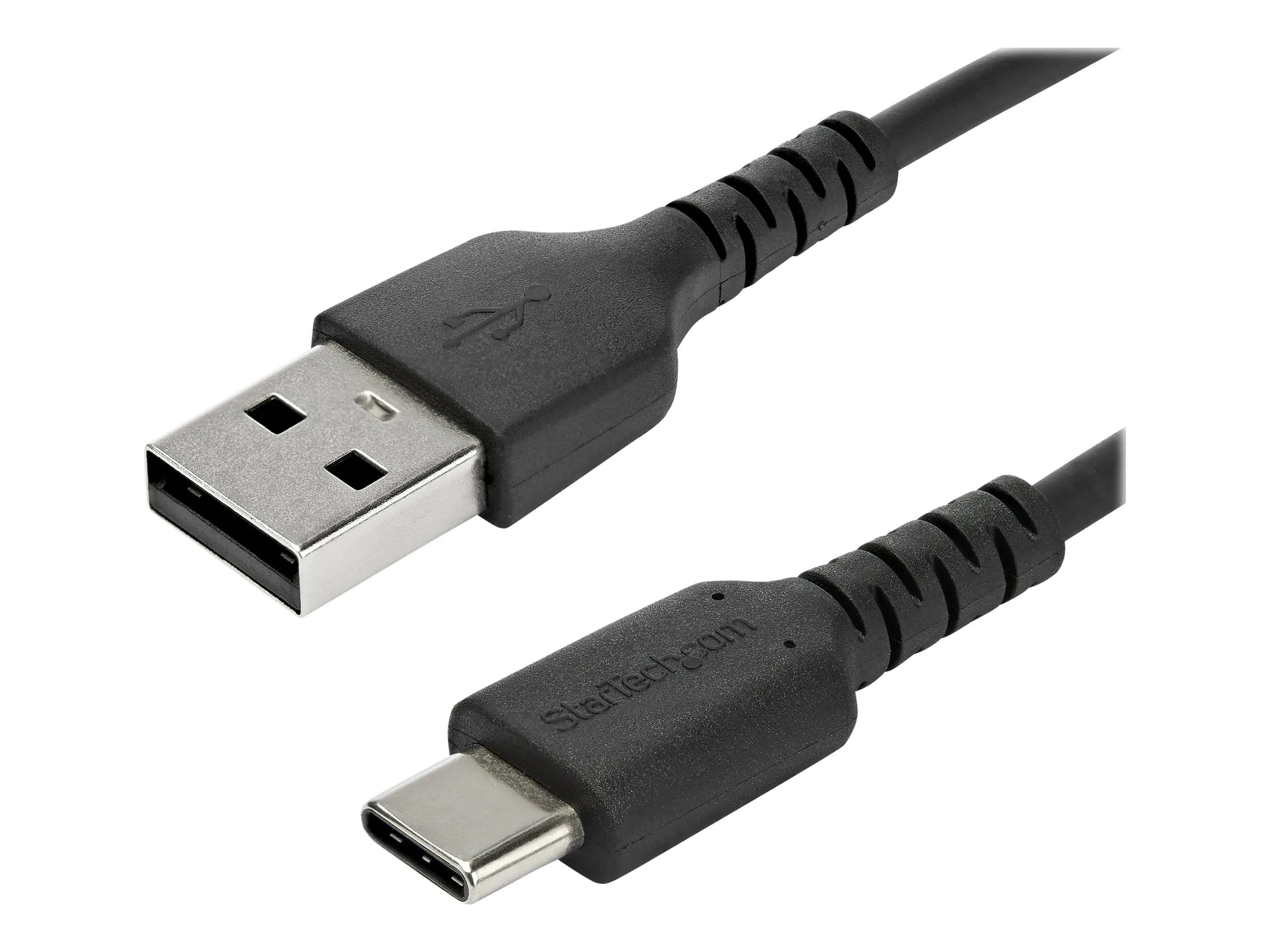 StarTech 2m USB-A auf USB-C Ladekabel - Dauerhaftes USB 2.0 auf USB Typ-C Datenübertragungs- und Schnellladekabel - Robuster TPE-Mantel Aramidfaser, M/M, 3A - Schwarz (RUSB2AC2MB) - USB-Kabel - USB (M) gerade zu 24 pin USB-C (M) gerade - Thunderbolt 3 / U StarTech 2m USB-A auf USB-C Ladekabel - Dauerhaftes USB 2.0 auf USB Typ-C Datenübertragungs- und Schnellladekabel - Robuster TPE-Mantel Aramidfaser, M/M, 3A - Schwarz (RUSB2AC2MB) - USB-Kabel - USB (M) gerade zu 24 pin USB-C (M) gerade - Thunderbolt 3 / U