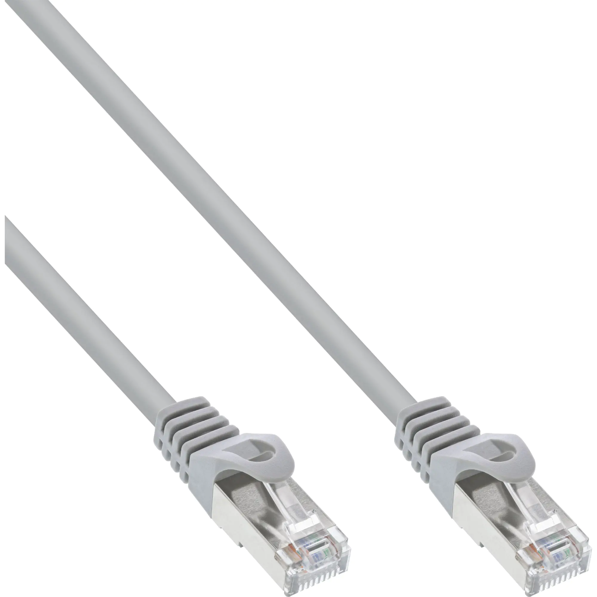 InLine - Patch-Kabel - RJ-45 (M) zu RJ-45 (M) - 1.5 m - SFTP - CAT 5e - geformt - Grau