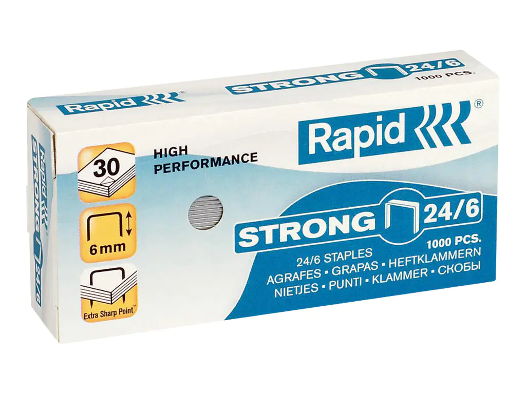 Rapid Heftklammer Strong 24855800 24/6 1.000 St./Pack.