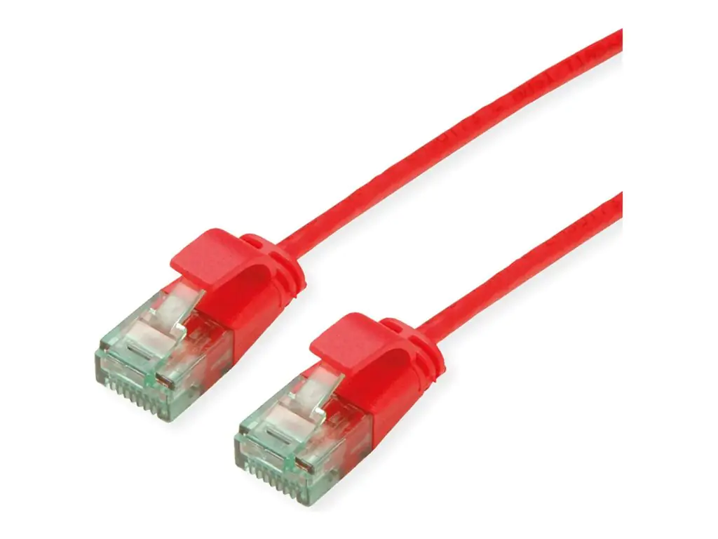 ROLINE RM UTP Patchkabel Kat6A/Kl.EA SLIM rot 0.5m - UTP