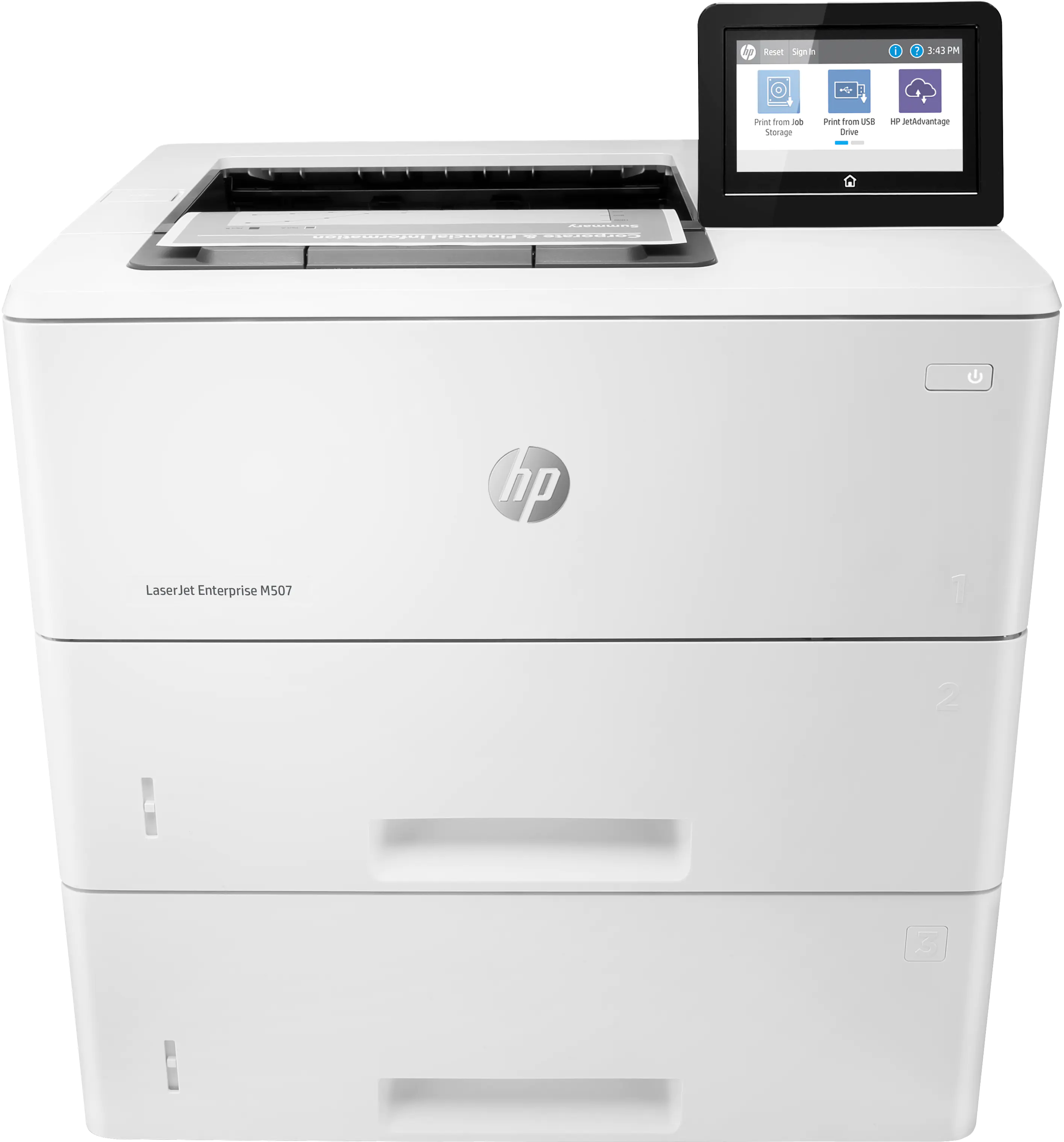 HP LaserJet Enterprise M507x - Drucker - s/w - Duplex - Laser - A4/Legal - 1200 x 1200 dpi - bis zu 43 Seiten/Min. - Kapazität: 1200 Blätter - USB 2.0, Gigabit LAN, Wi-Fi(n), USB 2.0-Host, Bluetooth LE HP LaserJet Enterprise M507x - Drucker - s/w - Duplex - Laser - A4/Legal - 1200 x 1200 dpi - bis zu 43 Seiten/Min. - Kapazität: 1200 Blätter - USB 2.0, Gigabit LAN, Wi-Fi(n), USB 2.0-Host, Bluetooth LE