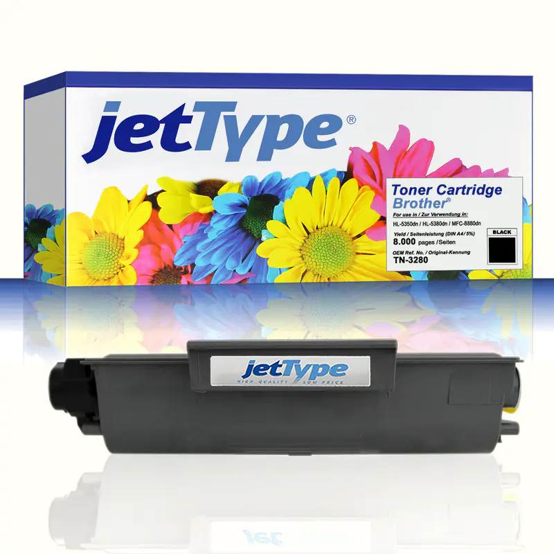 jetType Toner kompatibel zu Brother TN-3280 schwarz 8.000 Seiten 1 Stück jetType Toner kompatibel zu Brother TN-3280 schwarz 8.000 Seiten 1 Stück