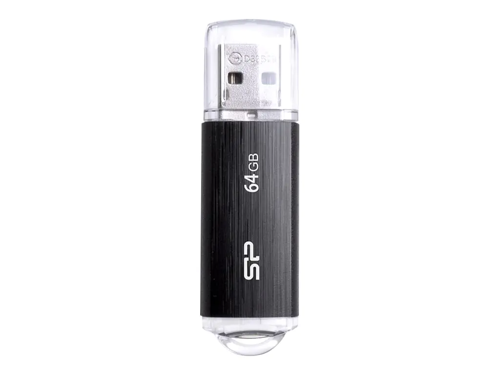 SILICON POWER Ultima U02 - USB-Flash-Laufwerk - 64 GB - USB 2.0 - Schwarz