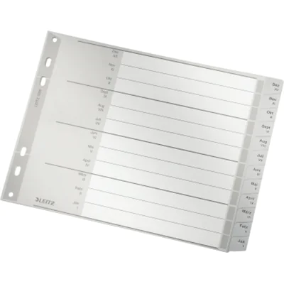 Leitz Plastikregister A4 PP 1288 bedruckt mit Monaten Jan.-Dezember Leitz Plastikregister A4 PP 1288 bedruckt mit Monaten Jan.-Dezember