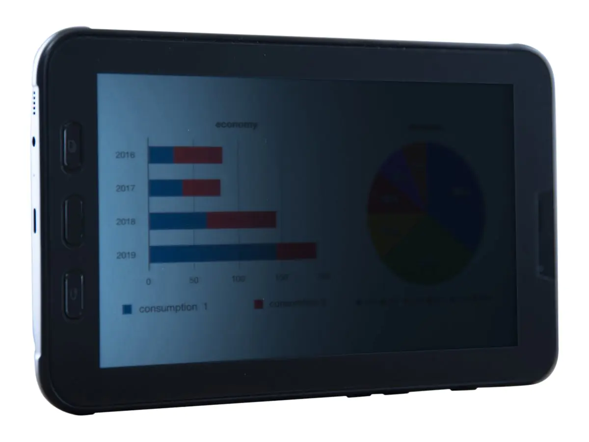KAPSOLO Bildschirmschutz für Tablet - mit Sichtschutzfilter - 4-Wege - klebend - 11" - für