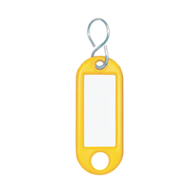 WEDO® Schlüsselanhänger 52 x 21 x 3 mm (B x H x T) S-Haken Kunststoff gelb 100 St./Pack. WEDO® Schlüsselanhänger 52 x 21 x 3 mm (B x H x T) S-Haken Kunststoff gelb 100 St./Pack.