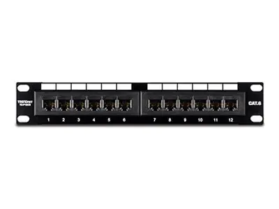 TRENDnet Patch Panel - CAT 6 - RJ-45 X 12 TC-P12C6