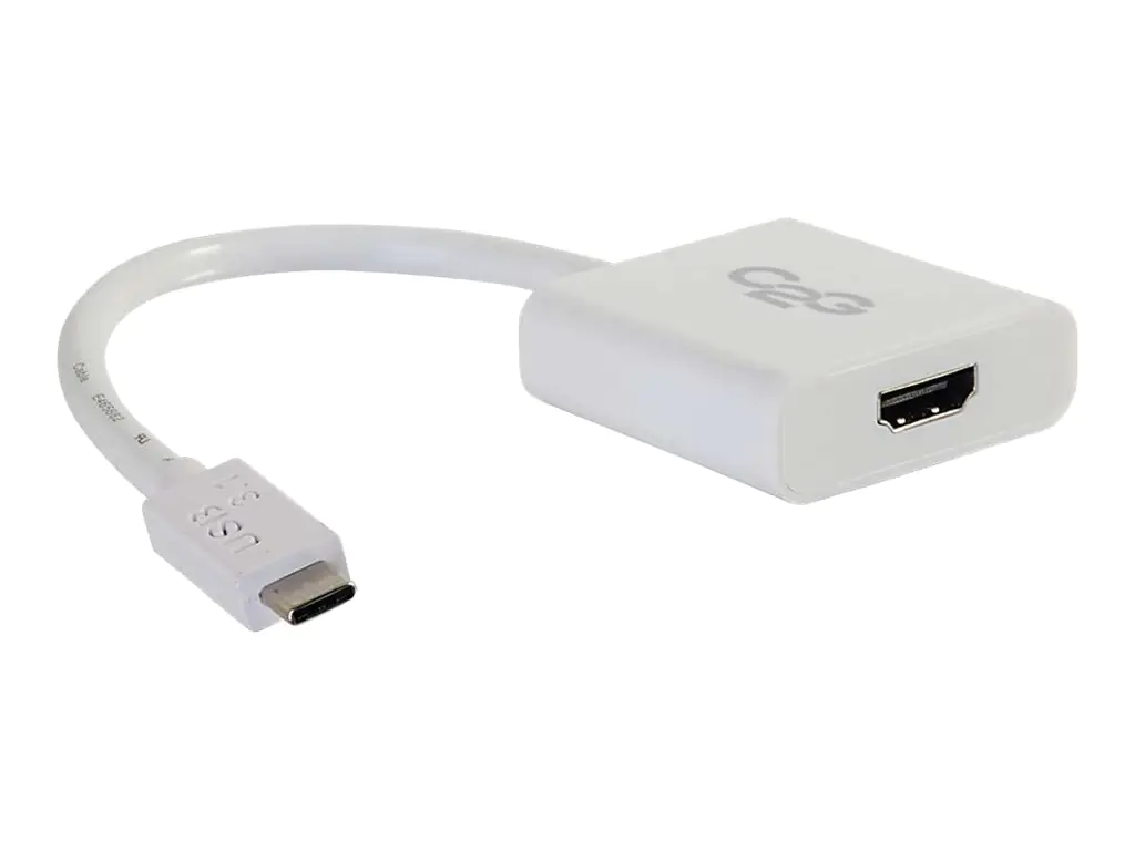 C2G USB 3.1 USB C to HDMI Audio/Video Adapter - USB Type C to HDMI White - Externer Videoadapter - USB 3.1 - HDMI - weiß