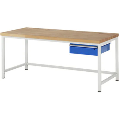 RAU Werkbank 8000 2.000 x 840-1.040 x 900 mm (B x H x T) enzianblau