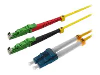 Helos - Patch-Kabel - E2000/APC Einzelmodus (M) zu LC Single-Modus (M) - 7.5 m - Glasfaser - Duplex - 9/125 Mikrometer - OS2 - Gelb