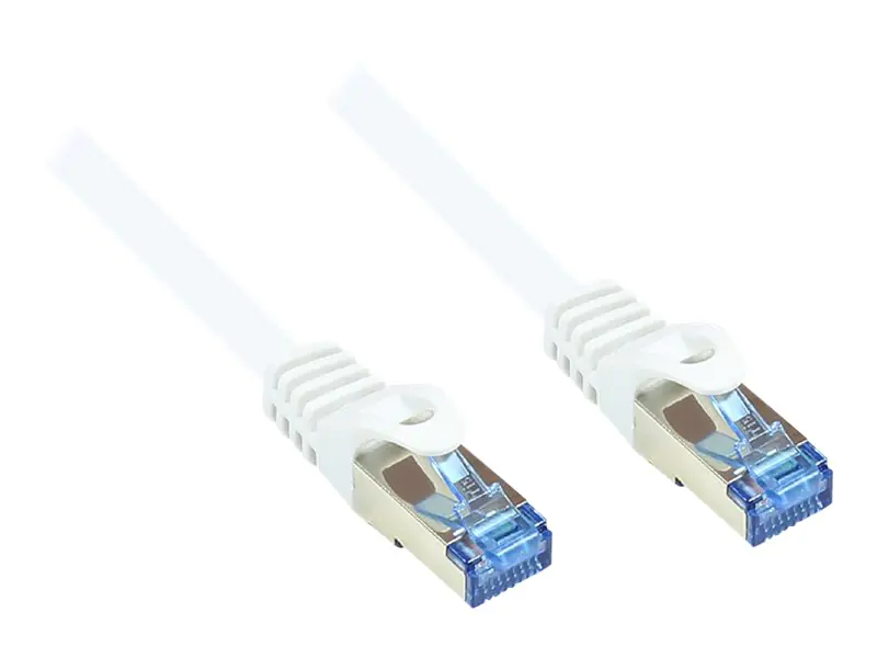 Good Connections - Patch-Kabel - RJ-45 (M) bis RJ-45 (M) - 50 cm - SFTP, PiMF - CAT 6a - halogenfrei, geformt, ohne Haken - weiß