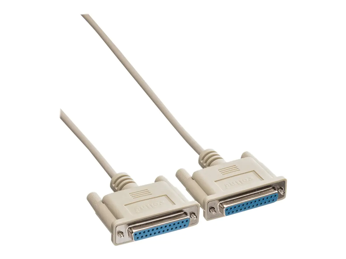 Roline - Kabel seriell - DB-25 (W) zu DB-25 (W) - 1.8 m - Daumenschrauben - Grau