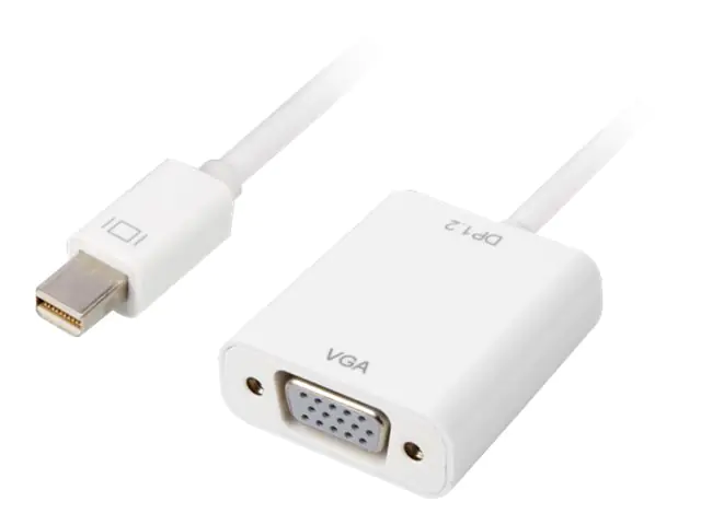 Sharkoon - Videoadapter - Mini DisplayPort (M) zu HD-15 (VGA) (W) - DisplayPort 1.2 - 15 cm - weiß