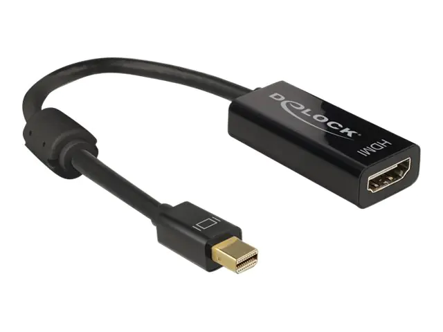 Delock 4K Passive - Videoadapter - Mini DisplayPort männlich zu HDMI weiblich - 20 cm - Schwarz - 4K Unterstützung Delock 4K Passive - Videoadapter - Mini DisplayPort männlich zu HDMI weiblich - 20 cm - Schwarz - 4K Unterstützung