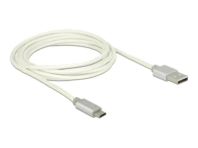 Delock - USB-Kabel - Micro-USB Typ B (M) bis USB (M) - USB 2.0 - 2 m - weiß