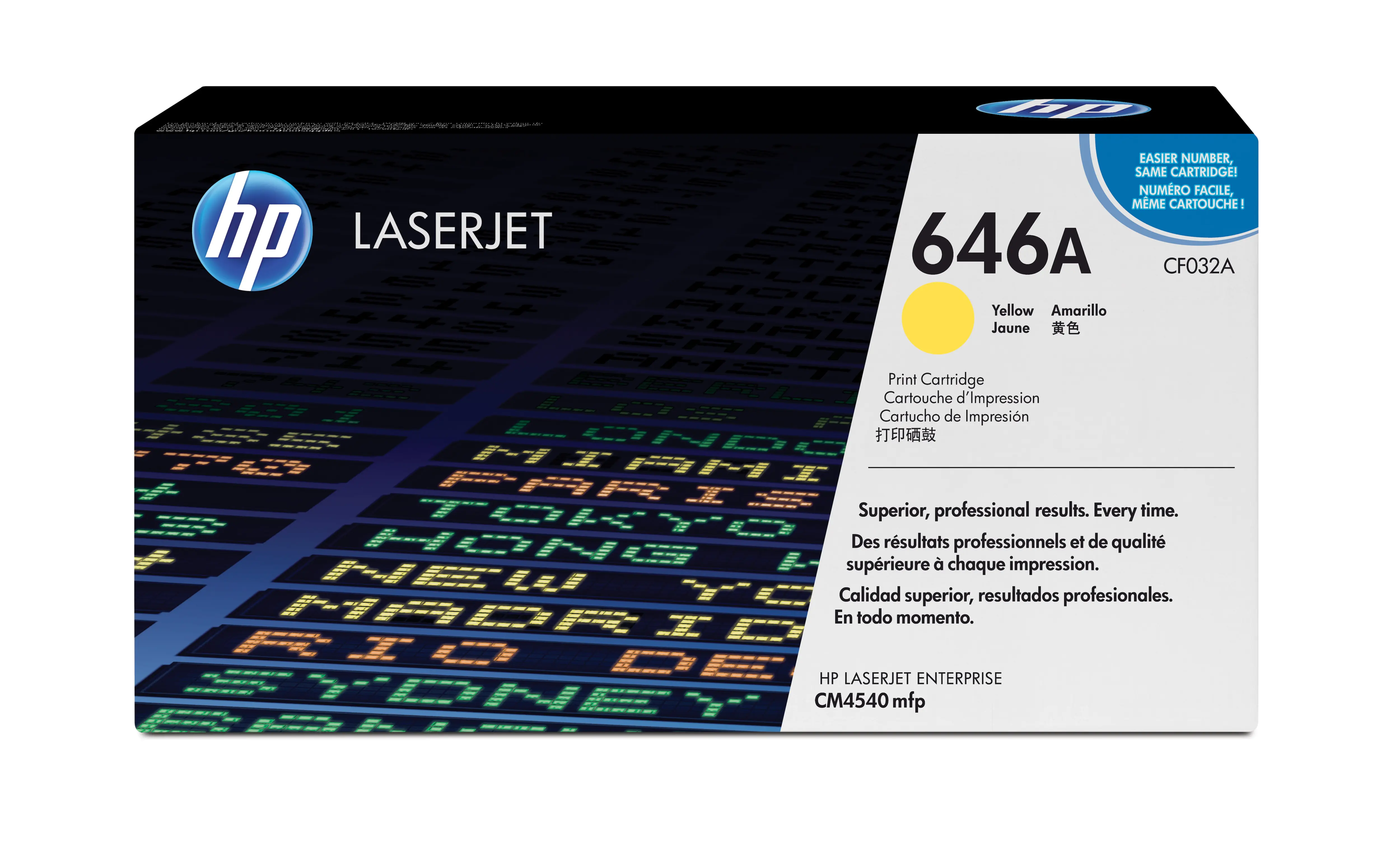 HP 646A - Gelb - original - LaserJet - Tonerpatrone (CF032A) - für Color LaserJet Enterprise CM4540 MFP, CM4540f MFP, CM4540fskm MFP HP 646A - Gelb - original - LaserJet - Tonerpatrone (CF032A) - für Color LaserJet Enterprise CM4540 MFP, CM4540f MFP, CM4540fskm MFP