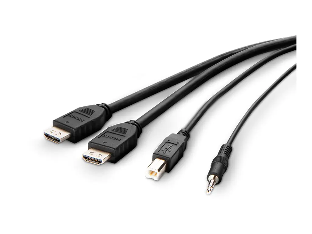 Belkin Secure KVM Combo Cable - Video- / USB- / Audio-Kabel - TAA-konform - USB, Mini-Stecker, HDM
