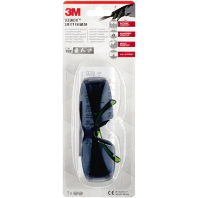 3M Schutzbrille SecureFitT400 19g Polycarbonat Kunststoff grau