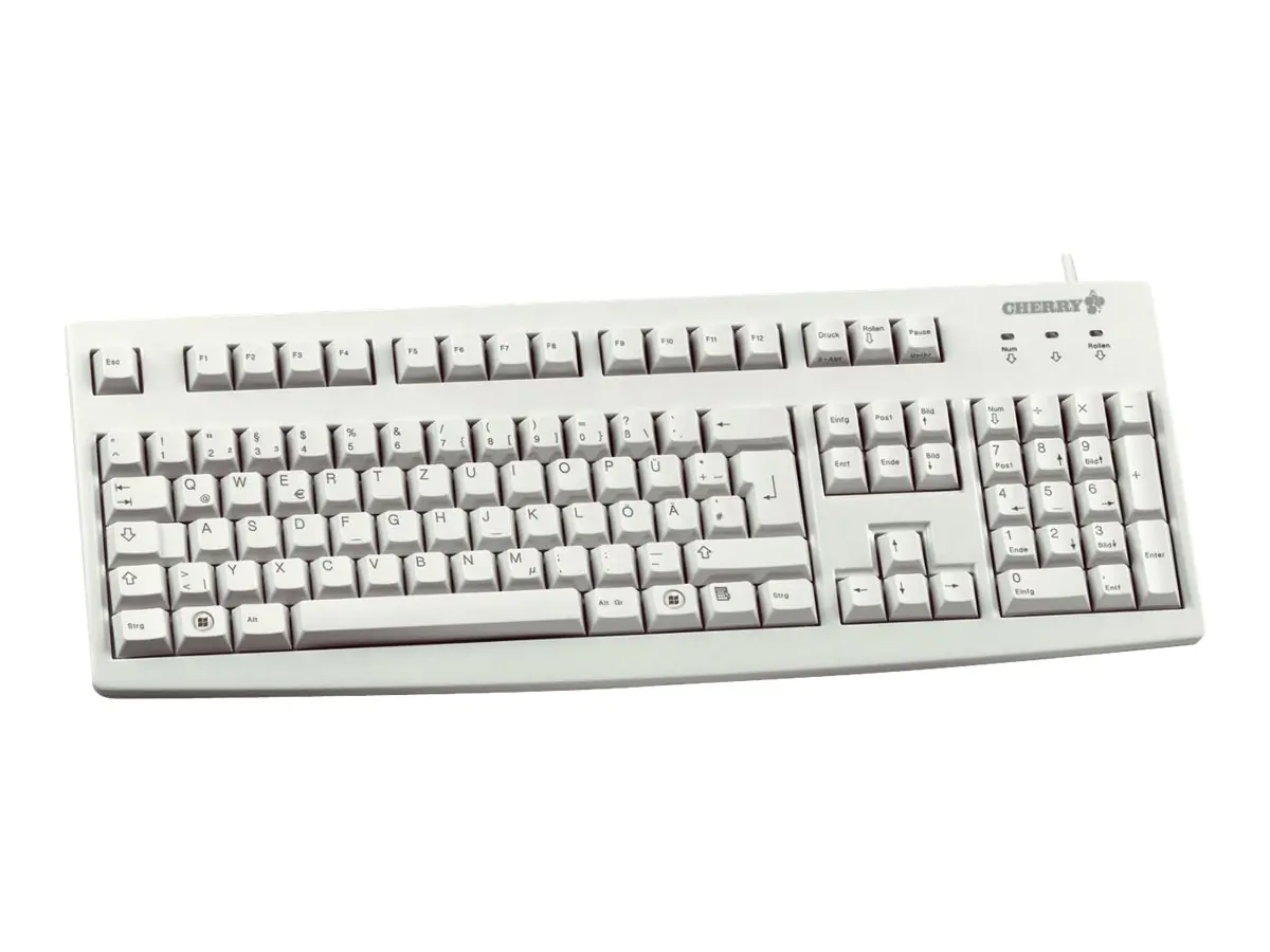 CHERRY G83-6105 - Tastatur - kompakt - USB - Hellgrau