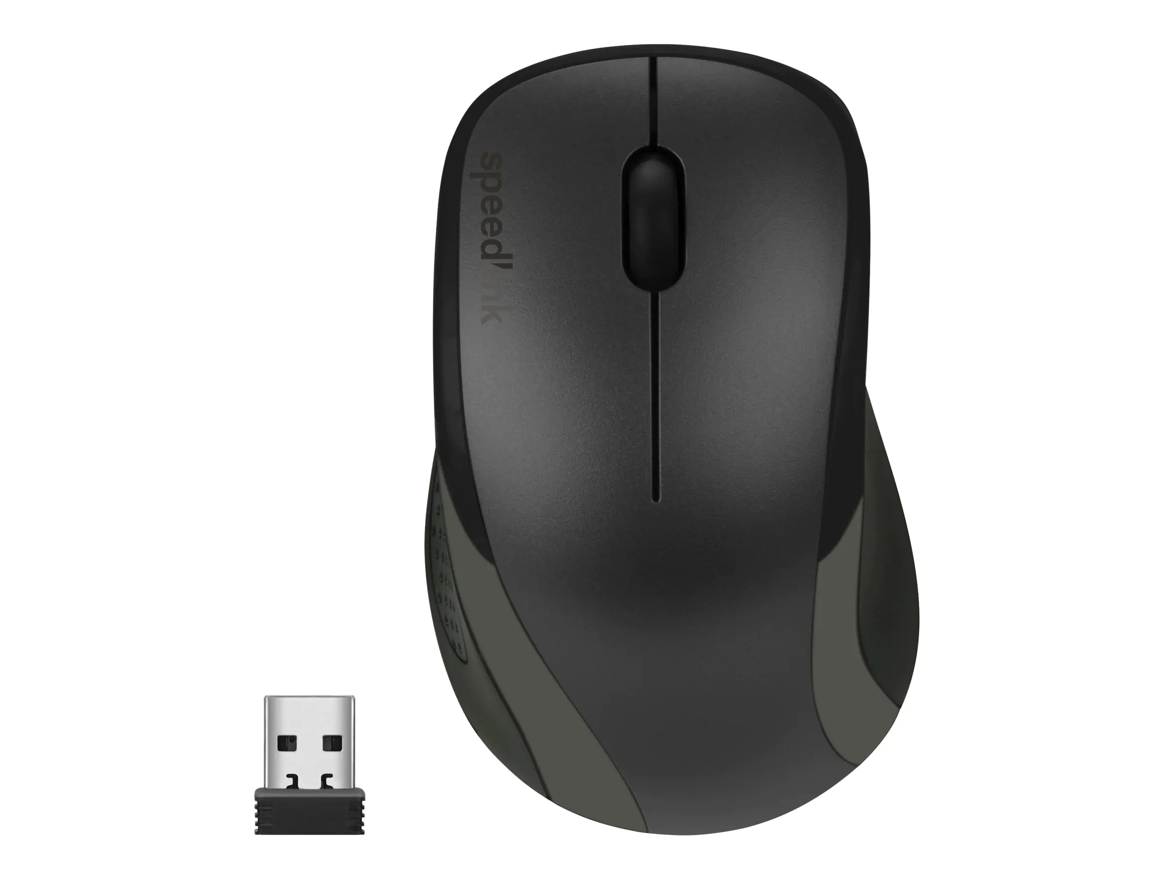 SPEEDLINK KAPPA Mouse - Maus - Für Rechtshänder - optisch - 3 Tasten - kabellos - 2.4 GHz - kabelloser Empfänger (USB) SL-630011-BK