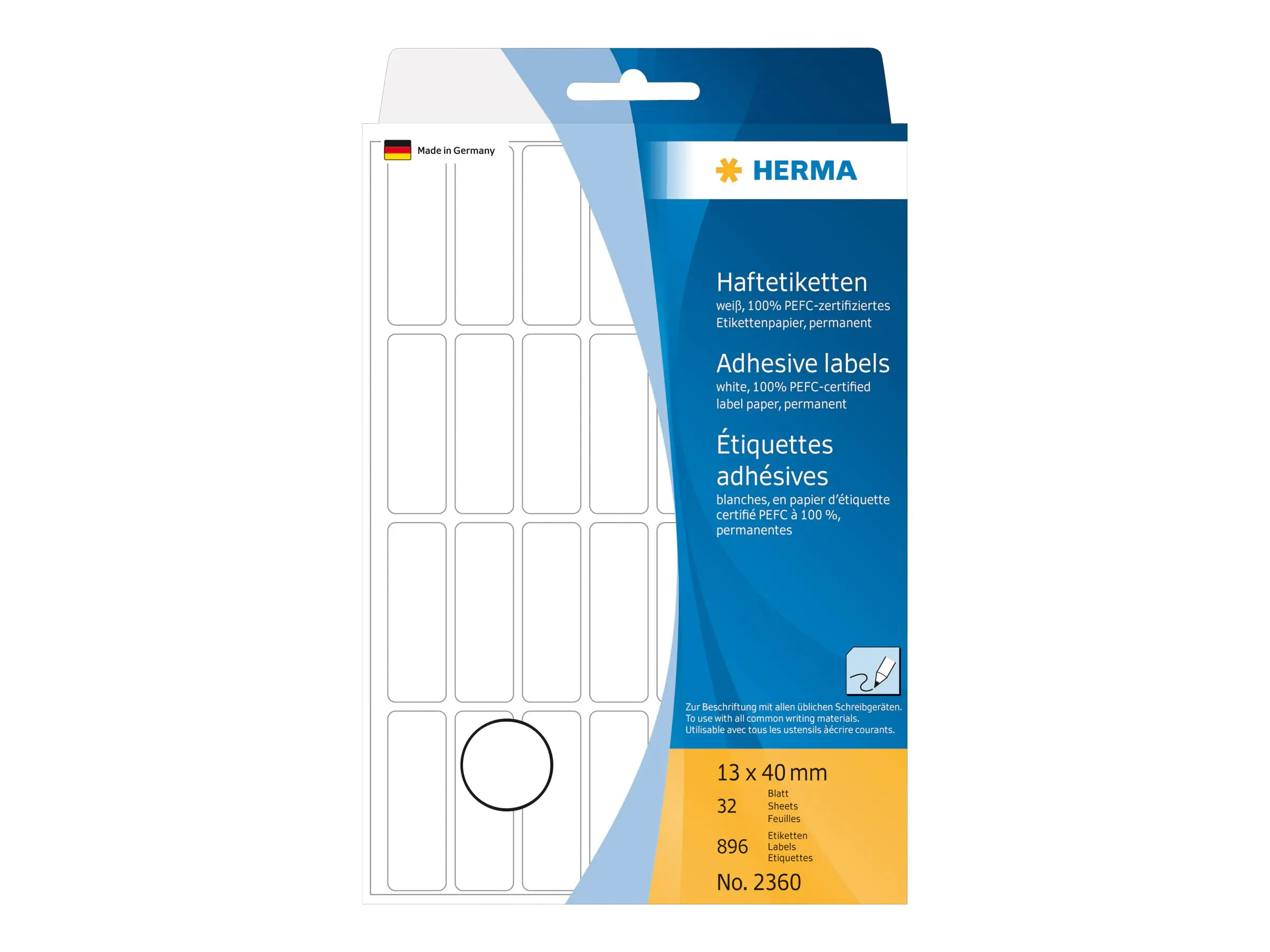 HERMA Vielzwecketikett 2360 13x40mm Papier weiß 896 St./Pack.