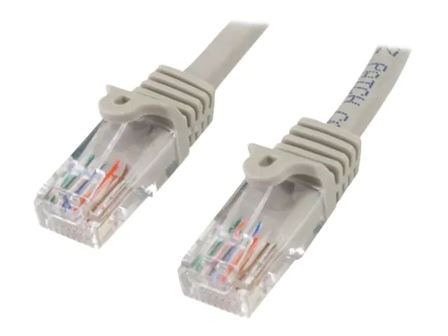 StarTech 2m Cat5e RJ45 UTP Netzwerkkabel Snagless - Cat 5e Patchkabel - Grau - Stecker / Stecker - Patch-Kabel - RJ-45 (M) zu RJ-45 (M) - 2 m - UTP - CAT 5e - geformt, ohne Haken - Grau