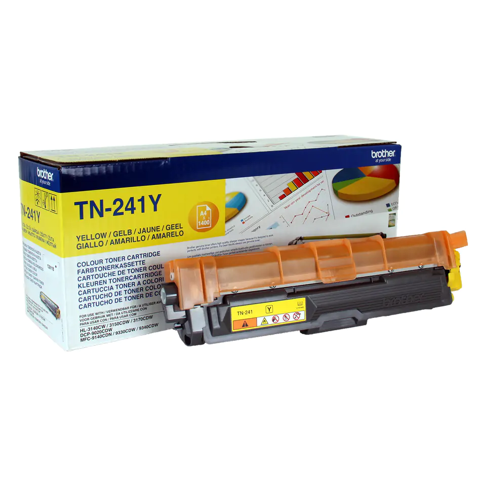 Brother TN241Y - Gelb - Original - Tonerpatrone - für Brother DCP-9015, DCP-9020, HL-3140, HL-3150, HL-3170, MFC-9140, MFC-9330, MFC-9340 Brother TN241Y - Gelb - Original - Tonerpatrone - für Brother DCP-9015, DCP-9020, HL-3140, HL-3150, HL-3170, MFC-9140, MFC-9330, MFC-9340